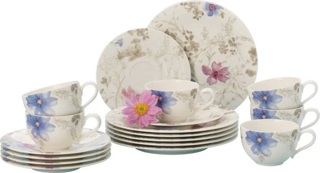Villeroy & Boch Mariefleur Gris Basic Kaffee Set Für Bis Zu 6 Personen 18 Teilig 4 Villeroy & Boch Mariefleur Gris Basic Kaffee Set Für Bis Zu 6 Personen 18 Teilig – Bild 2