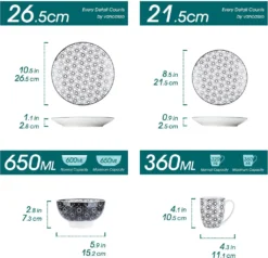 Vancasso, Haruka Porzellan Geschirrservice, 32-teilig Rund Kombiservice Geschirrset Tafelservice Für 8 Personen, Schwarz 10 Vancasso, Haruka Porzellan Geschirrservice, 32-teilig Rund Kombiservice Geschirrset Tafelservice Für 8 Personen, Schwarz -Kaufland Verkäufe 48e613293daedf2adf73bad6a38ac4bd