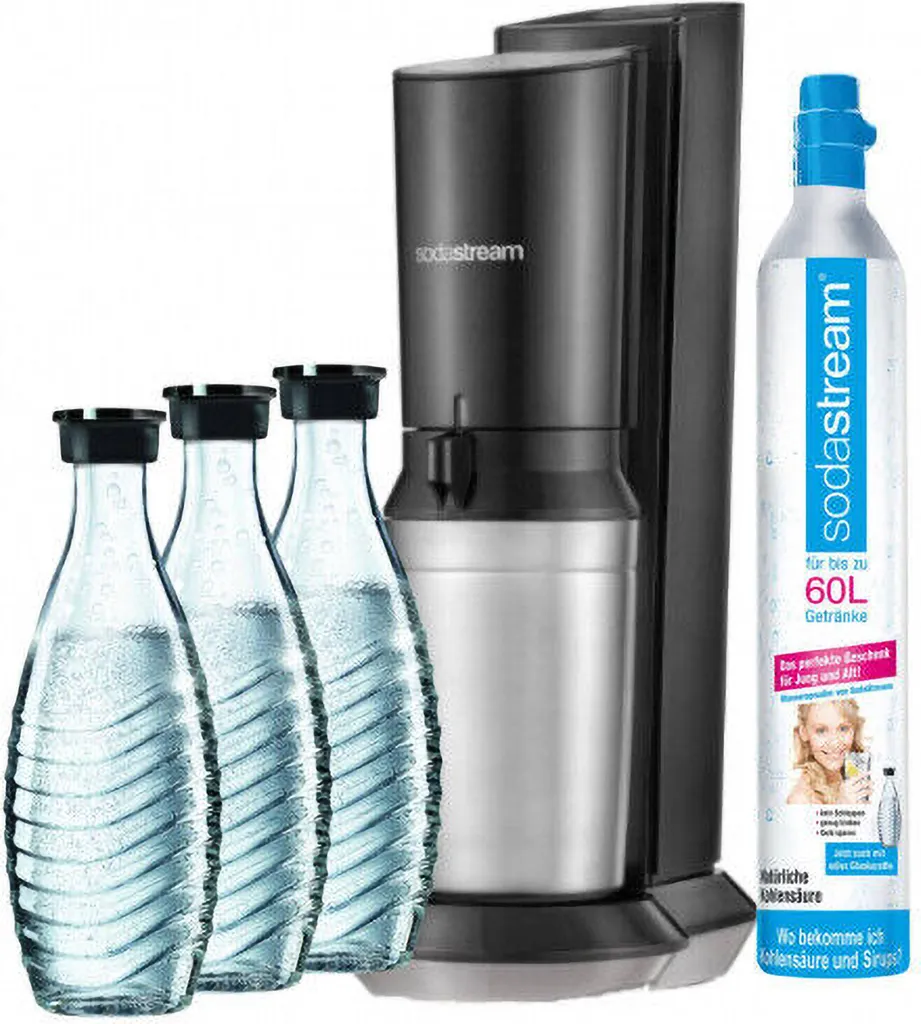 SodaStream Crystal 2.0 Vorteilspack Wassersprudler, Titan, Mit 3 Karaffen 7 SodaStream Crystal 2.0 Vorteilspack Wassersprudler, Titan, Mit 3 Karaffen – Bild 5