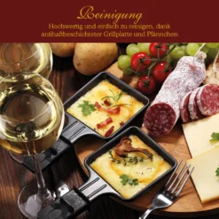 Clatronic Raclette Grill RG 3592 Schwarz / Party / Ideal Für 2 Personen / Tischgrill / Cool Touch-Gehäuse / Antihaftbeschichtet -Kaufland Verkäufe 4a2d9ceb1c6d4a493f31b0805a9ce923