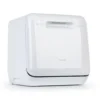 Klarstein Aquatica Mini-Tischgeschirrspüler, A, 125 KWh/Jahr, 2 Maßgedecke, Freistehend, Installationsfrei, 360° Wäsche, 3 Programme, Touch Control, Wasserverbrauch: 5 Liter, Weiß