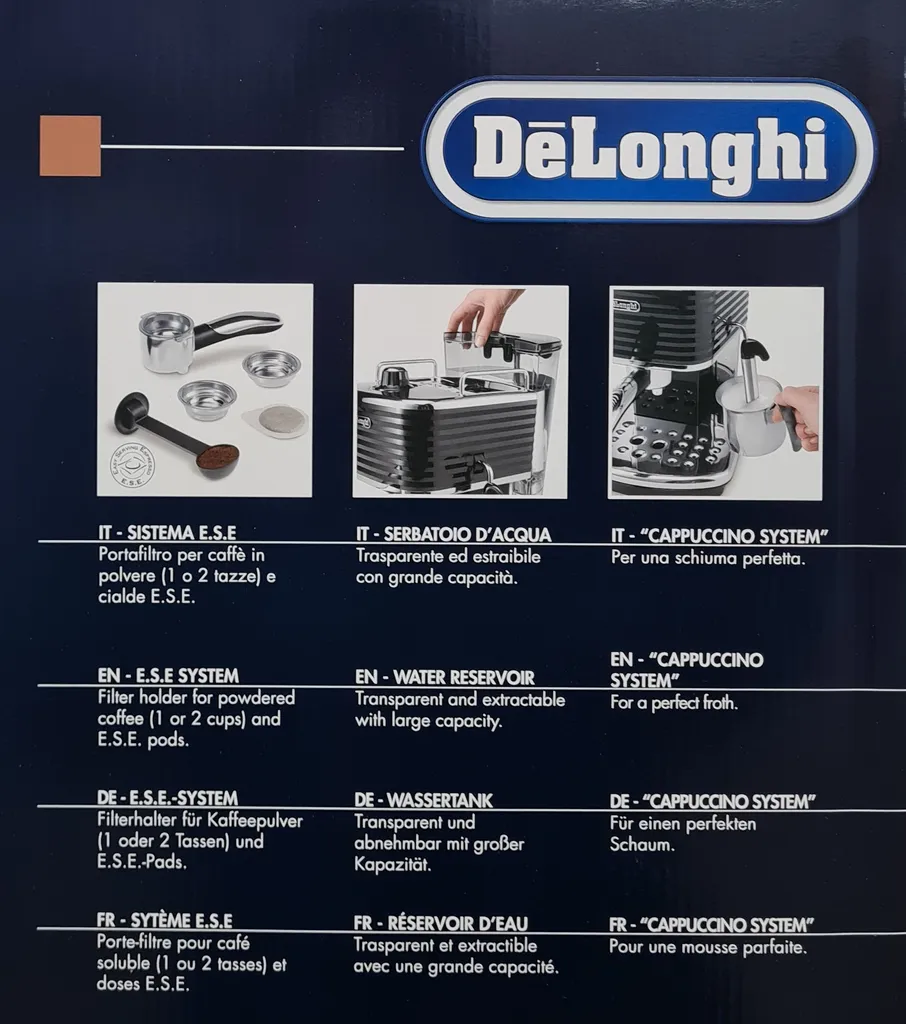 De'Longhi DeLonghi ECZ351BK Scultura Espressomaschine Siebträger Schwarz 7 De'Longhi DeLonghi ECZ351BK Scultura Espressomaschine Siebträger Schwarz – Bild 5