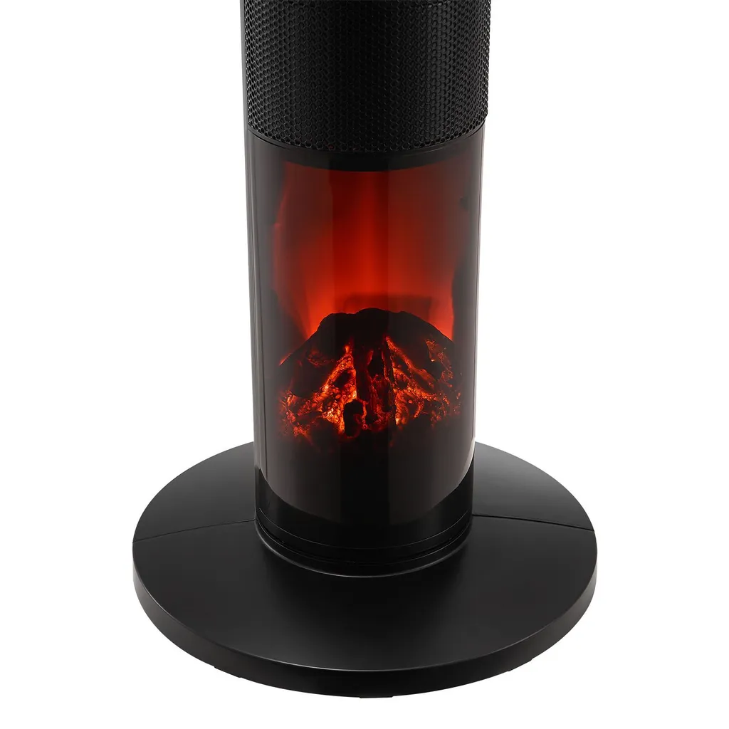 Juskys Turm-Keramik-Heizer – Elektrischer Heizlüfter Mit LCD Display & Fernbedienung, 1000 / 2000W, Kamineffekt, Timer, Oszillation & Umkippschutz 8 Juskys Turm-Keramik-Heizer – Elektrischer Heizlüfter Mit LCD Display & Fernbedienung, 1000 / 2000W, Kamineffekt, Timer, Oszillation & Umkippschutz – Bild 6