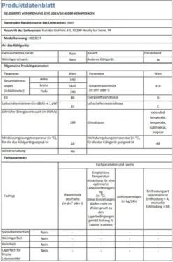 Haier HCE321T Gefriertruhe / 319 Liter / Innenbeleuchtung / Super-Gefrierfunktion / Ausbalancierter Deckel / 2 Metallkörbe -Kaufland Verkäufe 4c084b7fcb1e40a85a52d070ac770f08