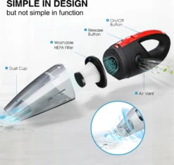 120W Akku Handstaubsauger Von AUDEW In Schwarz/Rot Mit HEPA-Filter -Kaufland Verkäufe 4c4773495e37e498fbcc1976fb4063ac