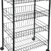 ONVAYA® Beistellwagen Susi Mit 4 Körben | Schwarz | 39x26x76 Cm | Rollwagen | Küchenwagen | Wagen | Metall | Regal | Bad | Servierwagen | Haushaltswagen | Allzweckwagen | Küchentrolley -Kaufland Verkäufe 4c85da6009c3b3efd40087df7096723f
