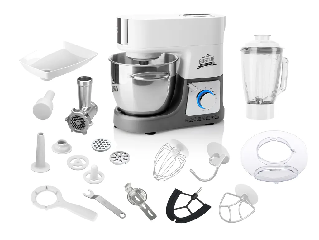 Küchenmaschine GUSTUS GULIVER II ETA112890010, 1200 W, PULSE Funktion, Ganzmetallausführung, Kneten, Schlagen, Mixen, Faschieren, Fleischwolf, Füllen Von Würsten 3 Küchenmaschine GUSTUS GULIVER II ETA112890010, 1200 W, PULSE Funktion, Ganzmetallausführung, Kneten, Schlagen, Mixen, Faschieren, Fleischwolf, Füllen Von Würsten