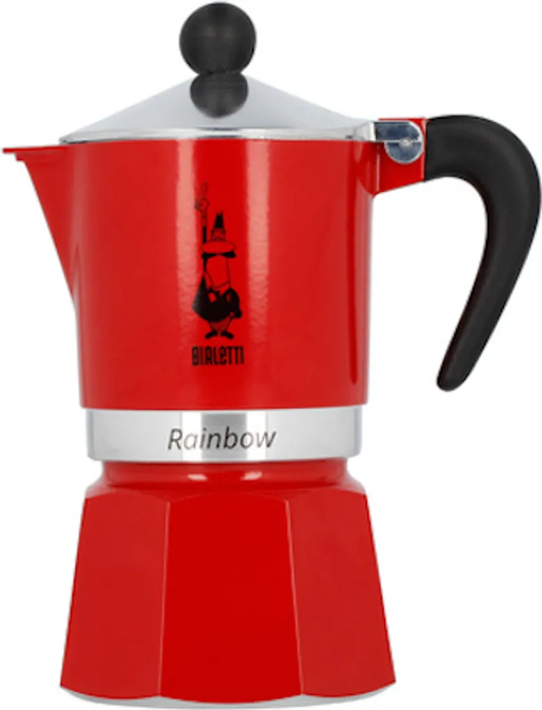 Bialetti Rainbow, Italienische Espresso-Kaffeemaschine, Aluminium, 3 Tassen, Rot 9 Bialetti Rainbow, Italienische Espresso-Kaffeemaschine, Aluminium, 3 Tassen, Rot – Bild 7