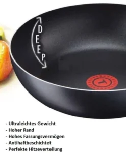 Tefal B30310 Cook&Clean Pfannenset 5tlg Hochrand, Pfanne 28cm + 30cm Hoher Rand, Teflon Antihaftbeschichtet, Bratpfanne Set Tief , Inkl. Deckel -Kaufland Verkäufe 4d988e325cd7046b9d4369ea03c923f9
