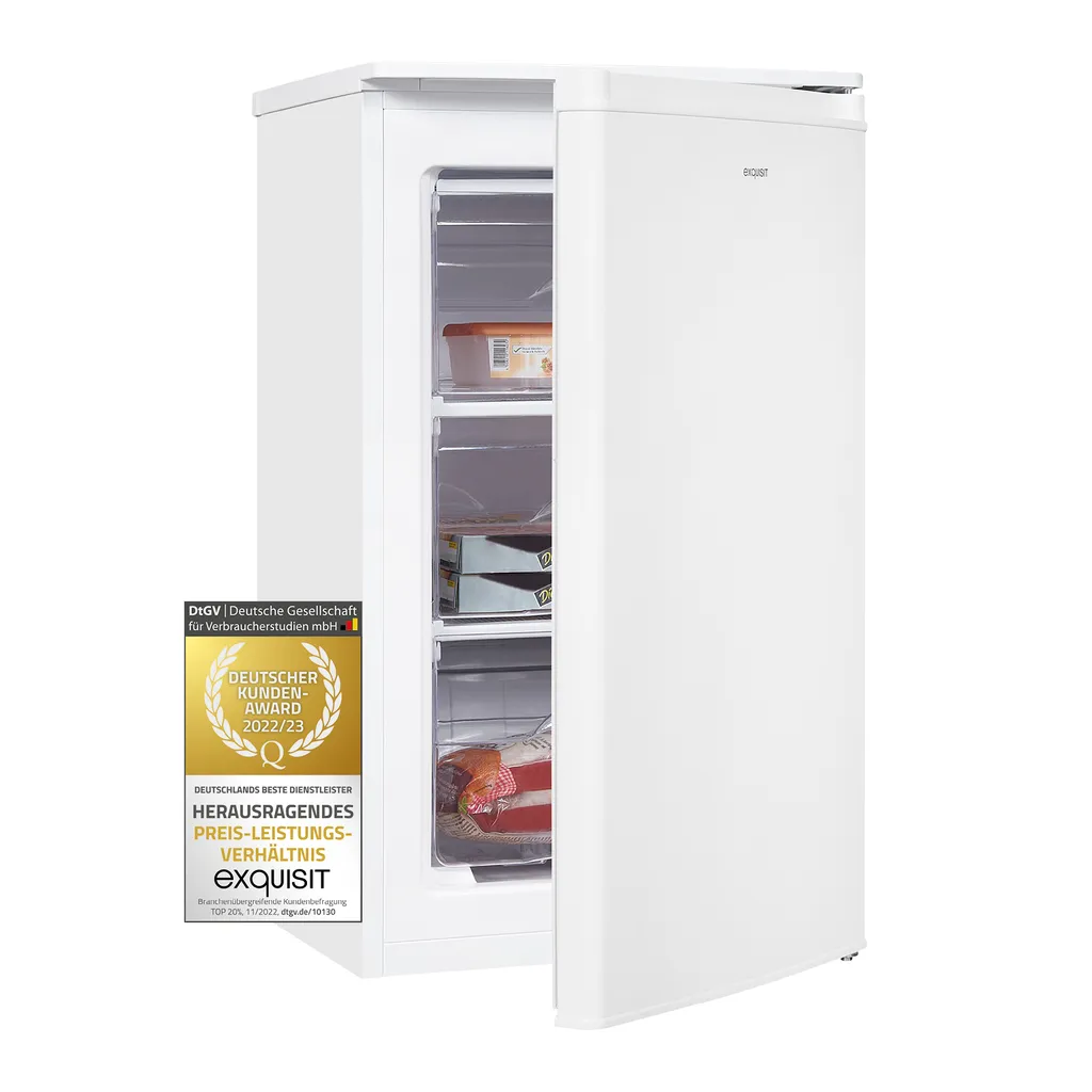 Exquisit Gefrierschrank GS111-040E Weiss | Standgerät | 64 L Volumen | Weiß 3 Exquisit Gefrierschrank GS111-040E Weiss | Standgerät | 64 L Volumen | Weiß