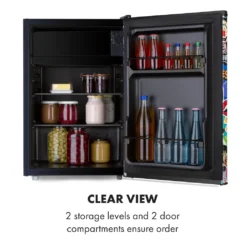 Klarstein Cool Vibe 70+ Kühlschrank , , Volumen: 70 Liter , VividArt Concept: Tür Mit Stickerbomb-Design Print , Eisfach , Eiswürfelform , Geräuschentwicklung: 42 DB , Schwarz 11 Klarstein Cool Vibe 70+ Kühlschrank , , Volumen: 70 Liter , VividArt Concept: Tür Mit Stickerbomb-Design Print , Eisfach , Eiswürfelform , Geräuschentwicklung: 42 DB , Schwarz -Kaufland Verkäufe 4e20d4c5a4696a4f2e17803796f59eb8