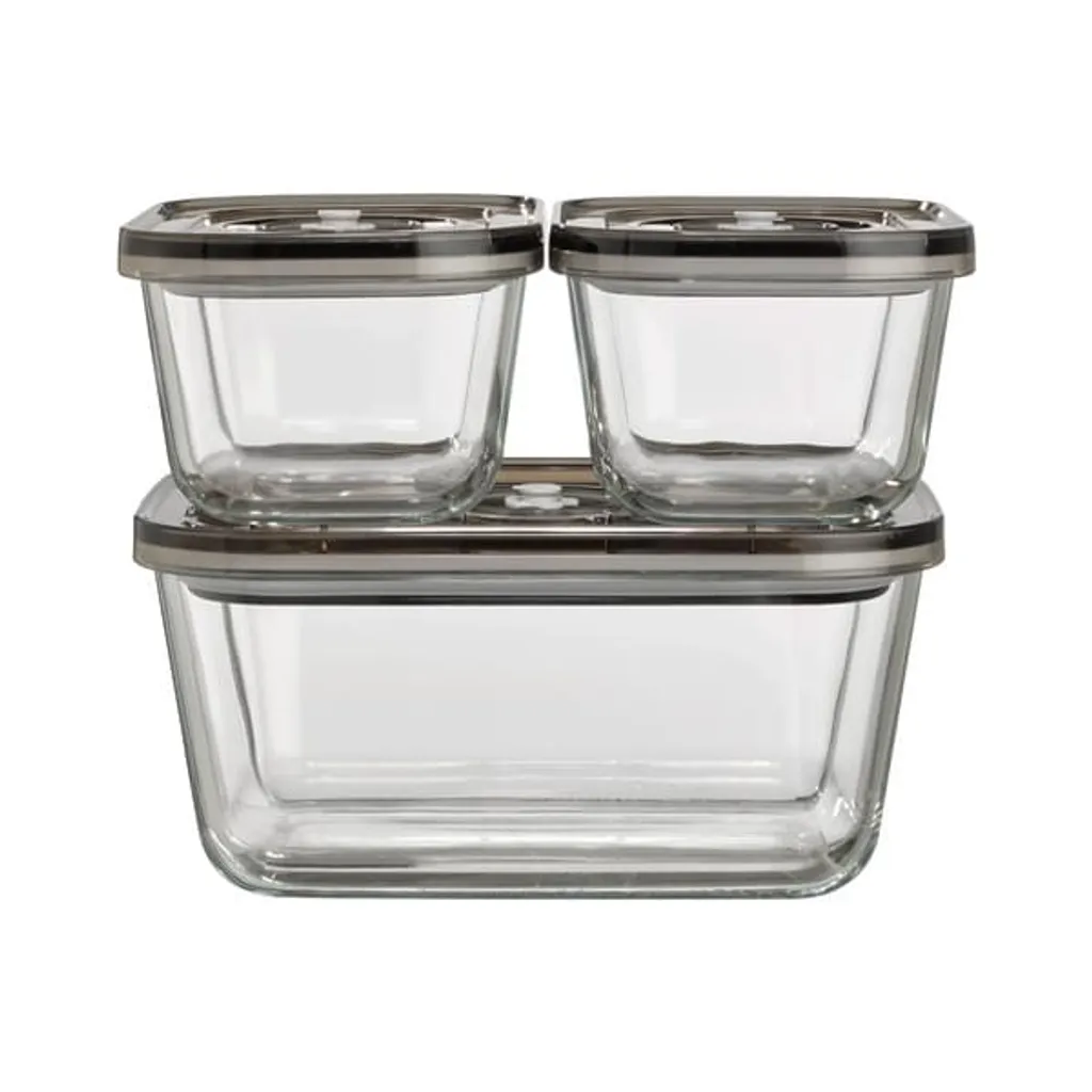 Caso Vakuum-Frischebehälter 3er Set - Für Platzsparende Aufbewahrung (1er Pack) 6 Caso Vakuum-Frischebehälter 3er Set - Für Platzsparende Aufbewahrung (1er Pack) – Bild 4