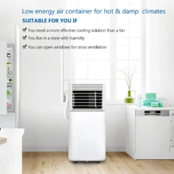 EINFEBEN Mobiles Klimagerät Klimaanlagen 7.000 BTU/h Mit Oekologischem Kuehlmittel,4-in-1 Klimaanlage Eco R290,Aircondition, Ventilator Und Luftentfeuchter Für Raeume Bis 60 M³,Weiss,EEK: A -Kaufland Verkäufe 4eee40e6169e5d155878b6163c0e2e3a