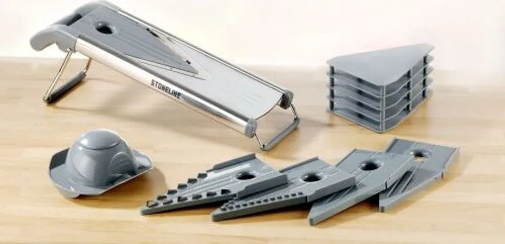 Stoneline Edelstahl Gemüsehobel Mit 5 Schneideinsätzen 22 Stoneline Edelstahl Gemüsehobel Mit 5 Schneideinsätzen – Bild 20