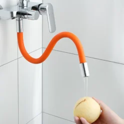 50CM Wasserhahn Verlängerungsrohre Universal-Verlängerungsrohr Spritzwassergeschützte Wasserhahn-Verlängerung Für Waschbecken Küchenarmaturen