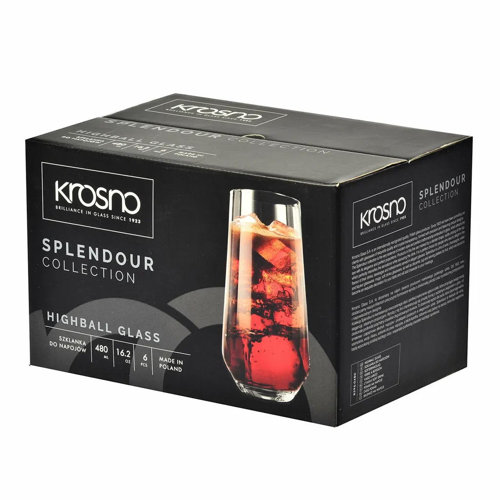 KROSNO Splendour Longdrinkgläser, 6er-Set, 480 Ml 10 KROSNO Splendour Longdrinkgläser, 6er-Set, 480 Ml – Bild 8