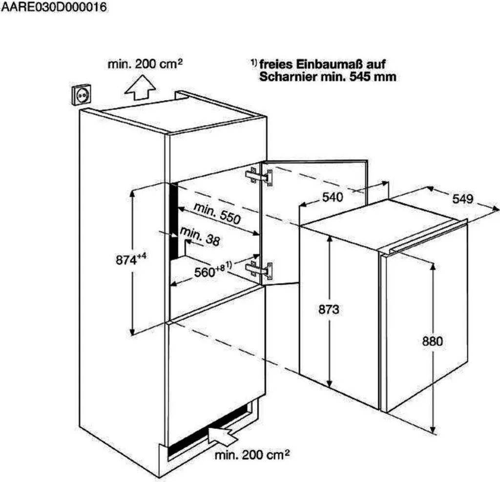 AEG SFS888DXAF Einbaukühlschrank Mit Gefrierfach 118 L FrischeZone Display 12 AEG SFS888DXAF Einbaukühlschrank Mit Gefrierfach 118 L FrischeZone Display – Bild 10
