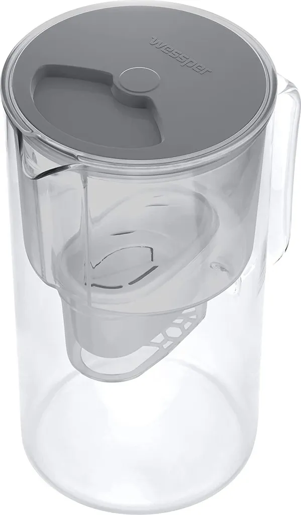 Wessper Glaskanne Crystaline 2.5L Mit Wessper AquaMax Filter - Grau 11 Wessper Glaskanne Crystaline 2.5L Mit Wessper AquaMax Filter - Grau – Bild 9