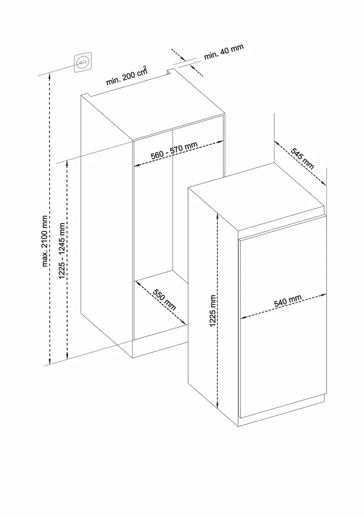 Sharp - SJ-LE192M1X-EU - Einbau-Kühlschrank Mit Gefrierfach - Schlepptür-Technik 4 Sharp - SJ-LE192M1X-EU - Einbau-Kühlschrank Mit Gefrierfach - Schlepptür-Technik – Bild 2