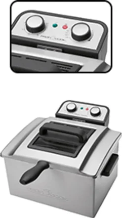 ProfiCook PC-FR 1038 Doppelfritteuse Mit 2 Kleinen Und Einem Großen Frittierkorb, 5 Liter Kapazität, Edelstahlgehäuse, 3000 Watt -Kaufland Verkäufe 5223213ffb7909267b92bf920e56e1c5