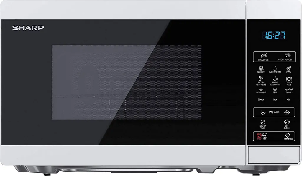 Sharp YC-MG02E-W, Arbeitsplatte, 20 L, 800 W, Berührung, Blau, Weiß, 1000 W 3 Sharp YC-MG02E-W, Arbeitsplatte, 20 L, 800 W, Berührung, Blau, Weiß, 1000 W