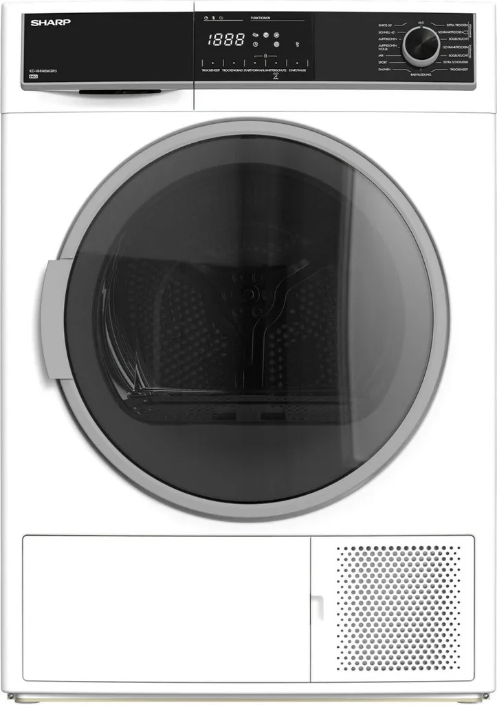 Sharp KD-HHH8S8GW3-DE Wäschetrockner Trockner Wärmepumpentrockner 8kg 3 Sharp KD-HHH8S8GW3-DE Wäschetrockner Trockner Wärmepumpentrockner 8kg