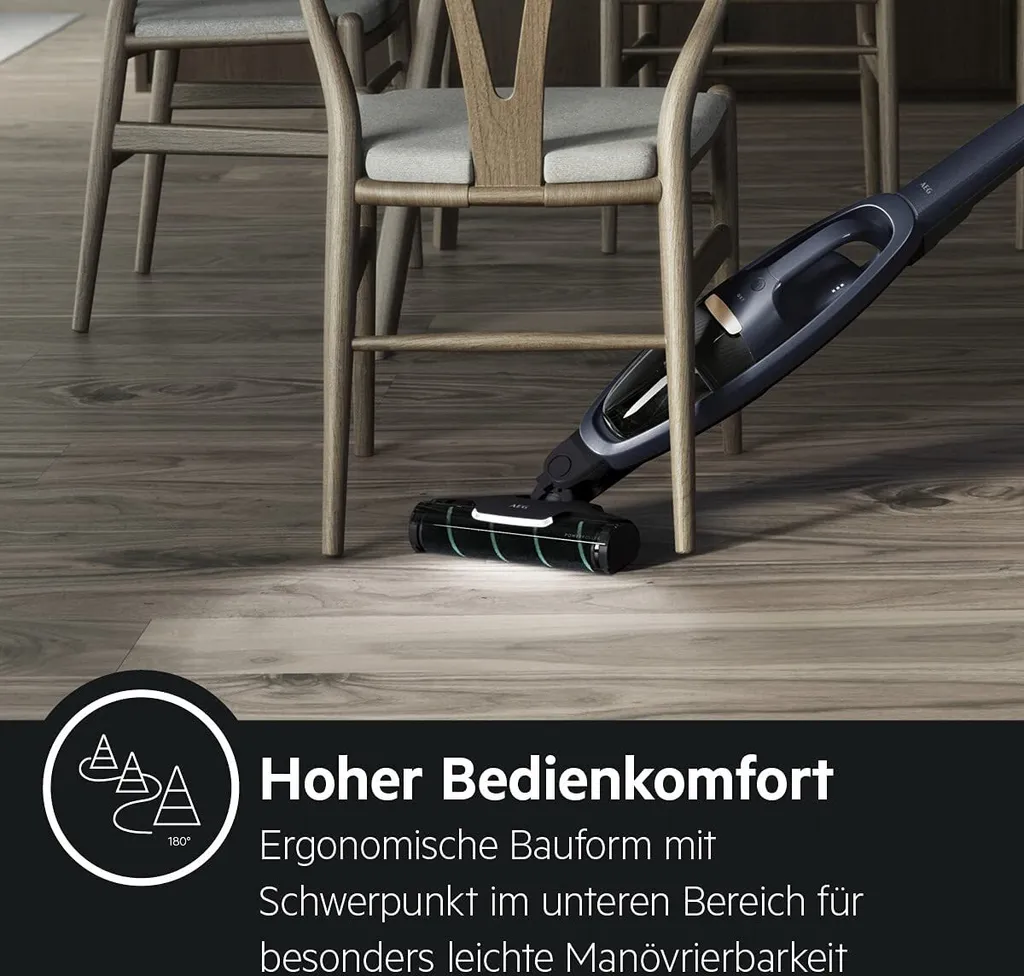 AEG QX7-1-P5IB 2in1 Akku-Staubsauger (Schlanke Bauform, Power-Softrolle, Besonders Effektiv Auf Hartböden, Bis Zu 50 Min Laufzeit, 21,6 Volt, Inkl. Zubehör 11 AEG QX7-1-P5IB 2in1 Akku-Staubsauger (Schlanke Bauform, Power-Softrolle, Besonders Effektiv Auf Hartböden, Bis Zu 50 Min Laufzeit, 21,6 Volt, Inkl. Zubehör – Bild 9