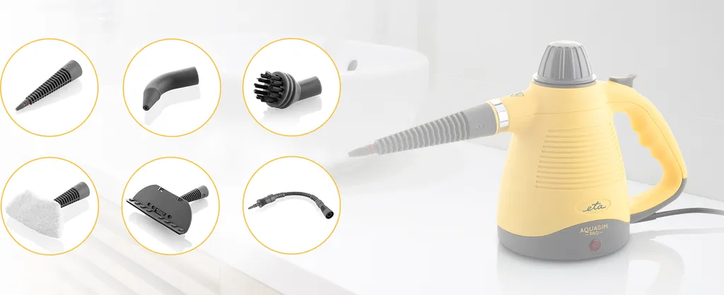 ETA AQUASIM PRO Handdampfreiniger ETA126590000, L 900 W, Betriebsdruck 3,5 Bar, Dampf In Bis Zu 3 Minuten, Wassertankvolumen 250 Ml, Kabellänge 5 M 8 ETA AQUASIM PRO Handdampfreiniger ETA126590000, L 900 W, Betriebsdruck 3,5 Bar, Dampf In Bis Zu 3 Minuten, Wassertankvolumen 250 Ml, Kabellänge 5 M – Bild 6