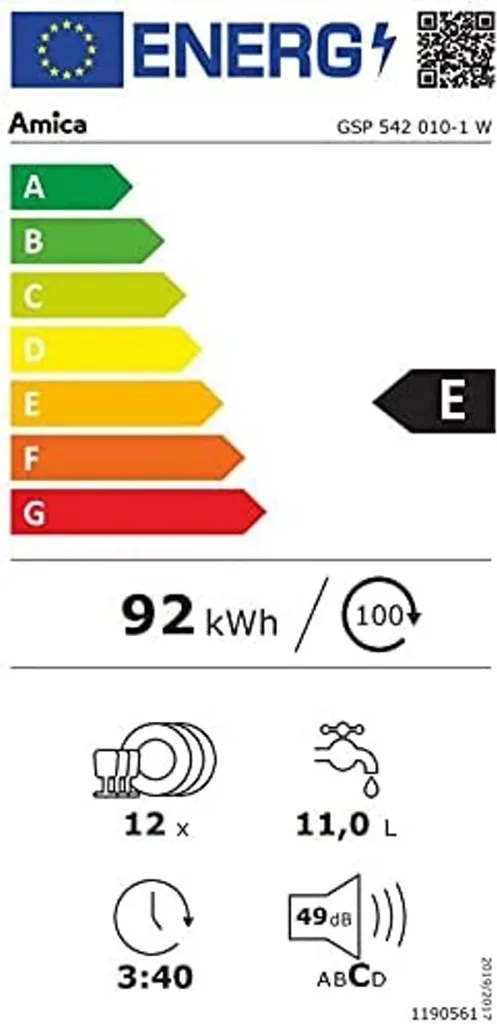 Amica - GSP 542 010 W - Stand-Geschirrspüler - Weiß - 60 Cm 4 Amica - GSP 542 010 W - Stand-Geschirrspüler - Weiß - 60 Cm – Bild 2