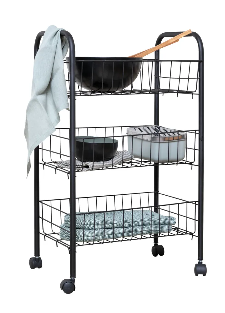 Wenko Rollwagen Florenz Mit 3 Ablagen Schwarz 3 Wenko Rollwagen Florenz Mit 3 Ablagen Schwarz