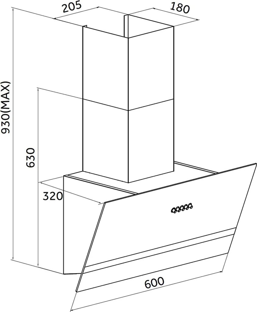 YUNA Dunstabzugshaube Duresa Kopffreihaube Wandhaube Umluft Abluft Black 60cm 4 YUNA Dunstabzugshaube Duresa Kopffreihaube Wandhaube Umluft Abluft Black 60cm – Bild 2