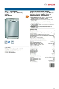 Bosch Serie 2 SPS2XMI01E Geschirrspüler 45 Cm - Edelstahl 27 Bosch Serie 2 SPS2XMI01E Geschirrspüler 45 Cm - Edelstahl -Kaufland Verkäufe 5584f622af295873093a6c54576f5fb1