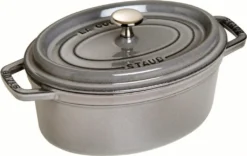 Staub Cocotte Oval Graphitgrau 33cm 40509-324-0