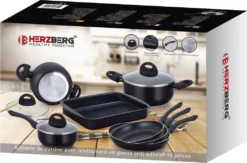 Herzberg HG-5003BK: 8-Teiliges Marmor-Kochgeschirr-Set - Schwarz -Kaufland Verkäufe 567d465c2ca701566ef3a5bca42cc997