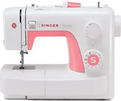 Singer Simple 3210 - Mechanische Nähmaschine, 10 Stiche, 120 V, Farbe White Und Pink