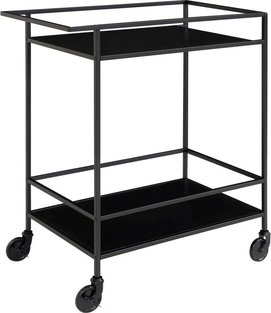 House Nordic Vita Servierwagen Schwarz | Barwagen Mit Rollen Inkl. Bremsen | Schlichtes Metallgestell Im Industrie-Design 5 House Nordic Vita Servierwagen Schwarz | Barwagen Mit Rollen Inkl. Bremsen | Schlichtes Metallgestell Im Industrie-Design – Bild 3
