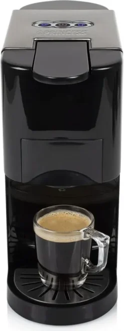 Princess 4-in-1 Multi-Kapsel-Kaffeemaschine 1450W 0,8L Schwarz Silbern -Kaufland Verkäufe 56e31374bcdb8a93e202a7b5f8964aef
