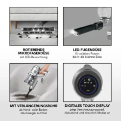 Akku Staubsauger Kabellos Zyklon Sauger Hand Boden Beutellos Display Ladestation -Kaufland Verkäufe 573a2343a3ac8d68be8825a3e68fde06