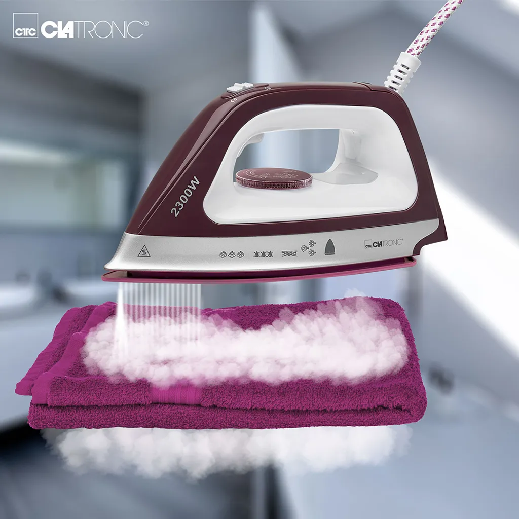 CLATRONIC Dampfbügelstation Bügeleisen Dampfstation Keramiksohle 2300 W, DBS 3749 4 CLATRONIC Dampfbügelstation Bügeleisen Dampfstation Keramiksohle 2300 W, DBS 3749 – Bild 2