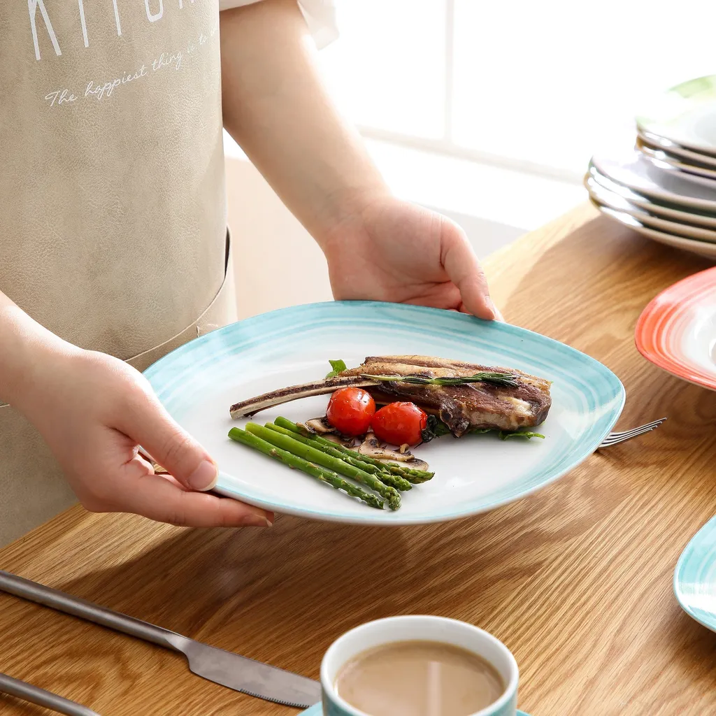 VEWEET Tafelservice 'SPARK' Aus Porzellan, 60-tlg Kombiservice, Kaffeetassen, Untertasse, Dessertteller, Speiseteller Und Suppenteller, Komplettservice Für 12 Personen 8 VEWEET Tafelservice 'SPARK' Aus Porzellan, 60-tlg Kombiservice, Kaffeetassen, Untertasse, Dessertteller, Speiseteller Und Suppenteller, Komplettservice Für 12 Personen – Bild 6