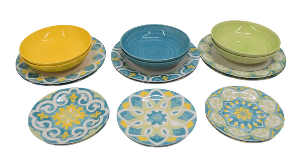 Tognana Amalfi Tafelservice 18-teilig, Porzellan, Mehrfarbig Tellerset Teller 3 Tognana Amalfi Tafelservice 18-teilig, Porzellan, Mehrfarbig Tellerset Teller