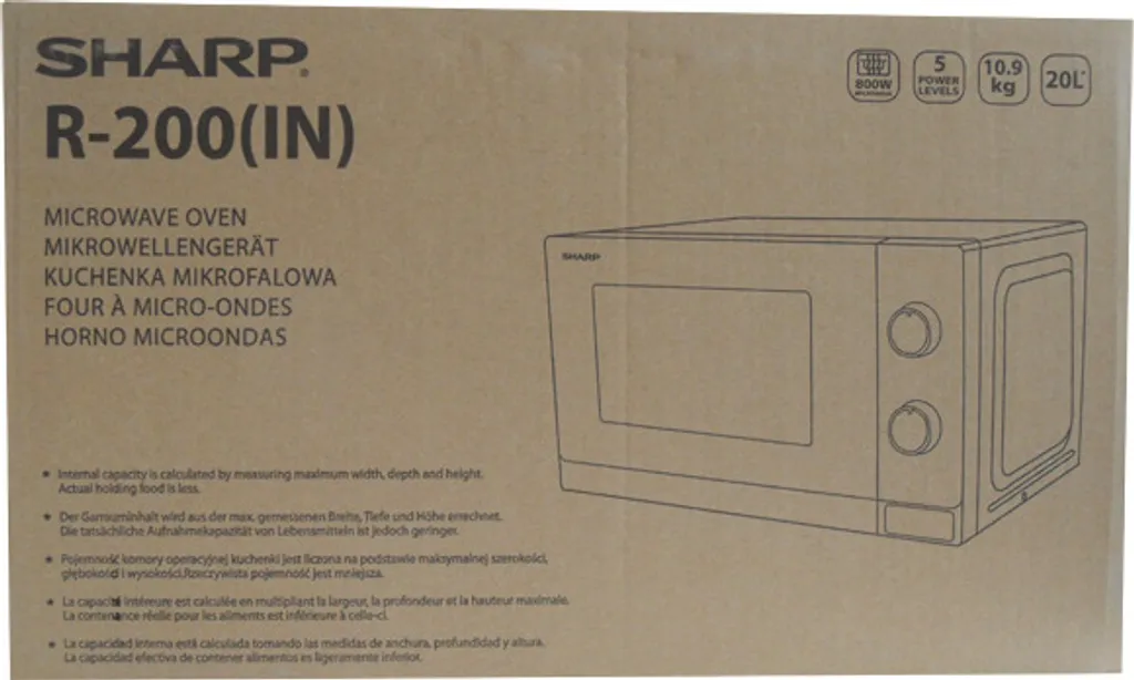 Sharp R200INW Mikrowelle Silbermetallic 10 Sharp R200INW Mikrowelle Silbermetallic – Bild 8
