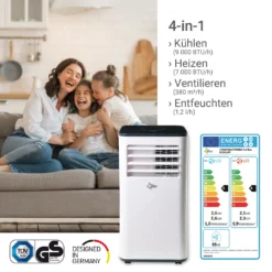 SUNTEC Mobiles Lokales Klimagerät CoolFixx 2.6 Eco R290 | Für Räume Bis 80 M3 (34 M2) | Inkl. Abluftschlauch | Kühler Und Entfeuchter Mit ökologischem Kühlmittel R290 | 9.000 BTU/h, EEK A -Kaufland Verkäufe 588022604fbaaef6bf2ad698fb1fb917