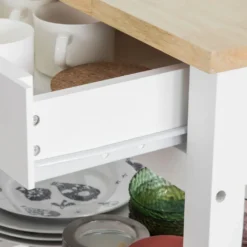 SoBuy Küchenwagen Mit 2 Schubladen Rollwagen Konsolentisch Weiß FKW68-WN -Kaufland Verkäufe 588967409b0a6ce3d8045ec4736f8cb4