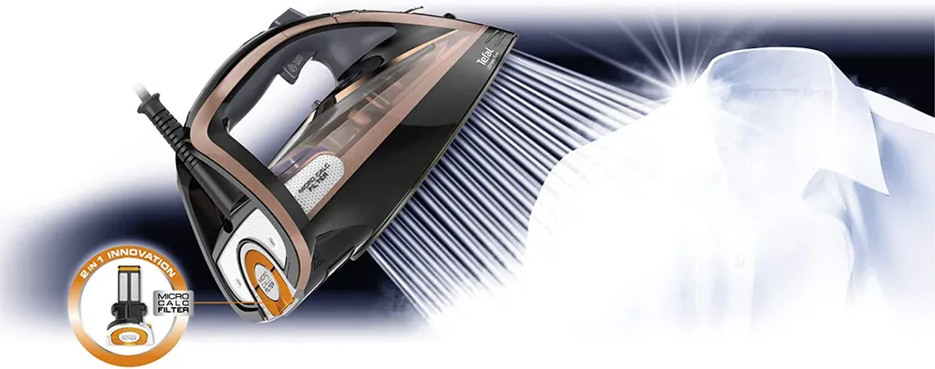 Tefal Ultimate Pure FV9845 Dampfbgeleisen (Dampfbgeleisen, Durilium Autoclean Soleplate, 3 M, 260 G/min, Schwarz, Kupfer, 60 G/min) 5 Tefal Ultimate Pure FV9845 Dampfbgeleisen (Dampfbgeleisen, Durilium Autoclean Soleplate, 3 M, 260 G/min, Schwarz, Kupfer, 60 G/min) – Bild 3