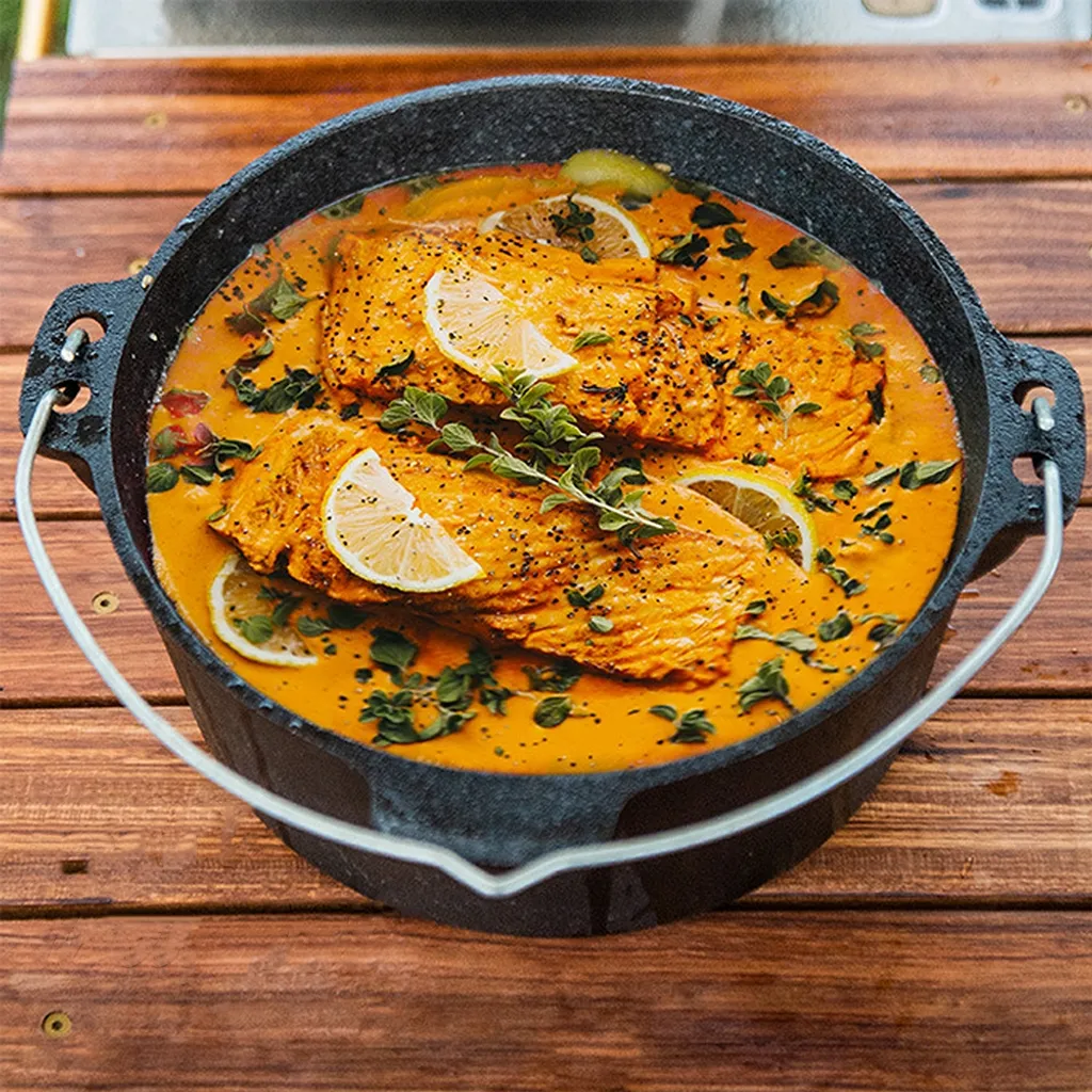 Mucola Gusseisen Feuertopf Gusstopf Inkl. Deckelgriff 2in1 Kochtopf & Pfanne 9,0L Dutch Oven Potjie Camping Kochgeschirr 4 Mucola Gusseisen Feuertopf Gusstopf Inkl. Deckelgriff 2in1 Kochtopf & Pfanne 9,0L Dutch Oven Potjie Camping Kochgeschirr – Bild 2