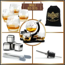 Whisiskey - Whisky Karaffe - Geschenke Für Männer - Komplette Whiskey Set - Globus - 900ML – Inkl. 4 Whisky Steine, 4 Whisky Gläser & Ausgießer - Whisky Dekanter – Whiskygläser - Natursteine 16 Whisiskey - Whisky Karaffe - Geschenke Für Männer - Komplette Whiskey Set - Globus - 900ML – Inkl. 4 Whisky Steine, 4 Whisky Gläser & Ausgießer - Whisky Dekanter – Whiskygläser - Natursteine -Kaufland Verkäufe 5925e7c4ae6b11b2dd1ff824ec6d6a7b