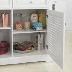 SoBuy FKW84-WN Kücheninsel Küchenwagen Mit Erweiterbarer Arbeitsplatte Küchenschrank Servierwagen Sideboard Auf Rollen Weiß -Kaufland Verkäufe 5940bbc2c15854c0319080f2702f0e9e