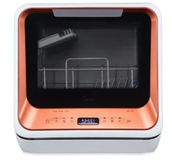 Midea Mini Geschirrspüler Tischgeschirrspüler, Spülmaschine Für 2 Maßgedecke, Funktioniert Mit/ohne Wasseranschluss, 6 Reinigungsprogramme, Startzeitvorwahl, Freistehend ST 3.20N