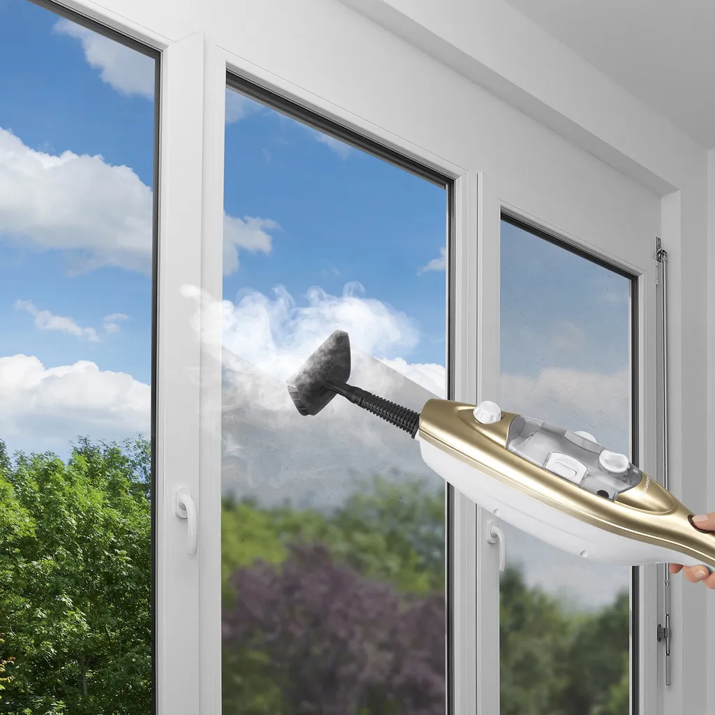 CLEANmaxx Dampfbesen - Mit Knickgelenk - Gold/weiß Dampfreiniger Steam Hygiene Fliesen Küche Bad Reinigung 15 CLEANmaxx Dampfbesen - Mit Knickgelenk - Gold/weiß Dampfreiniger Steam Hygiene Fliesen Küche Bad Reinigung – Bild 13